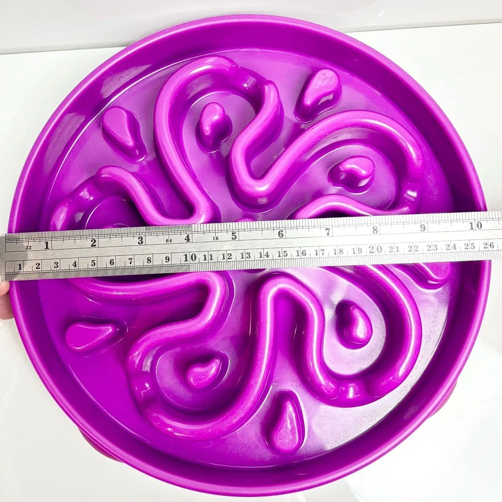 Outward Hound Fun Feeder Slo Bowl Purple Flower Maze Slow Feeder Dog Bowl Large